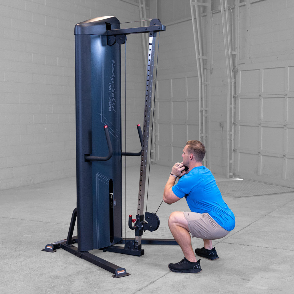 Body-Solid Pro Clubline Cable Crossover Column Machine with 310Lb. Weight Stack for Fitness Workouts, Adjustable Single Pulley Cable Workout Machines For Strength Training