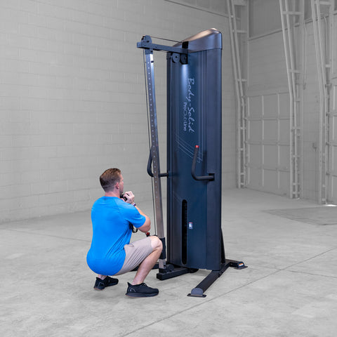 Body-Solid Pro Clubline Cable Crossover Column Machine with 310Lb. Weight Stack for Fitness Workouts, Adjustable Single Pulley Cable Workout Machines For Strength Training
