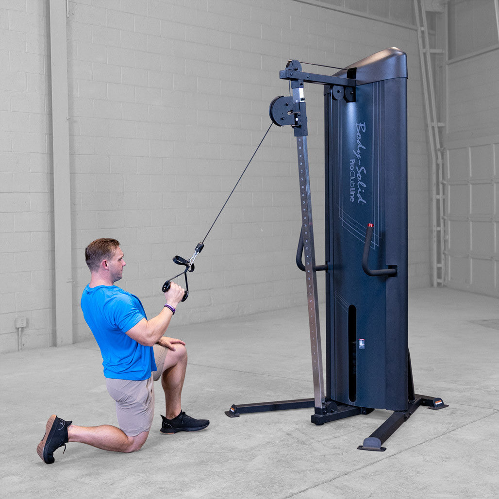 Body-Solid Pro Clubline Cable Crossover Column Machine with 310Lb. Weight Stack for Fitness Workouts, Adjustable Single Pulley Cable Workout Machines For Strength Training