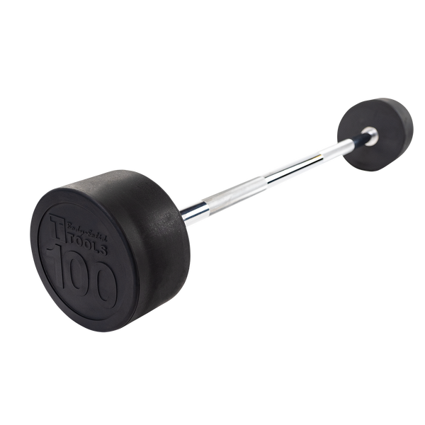 SBB100 - Rubber Coated Fixed Straight Barbell, 100lb
