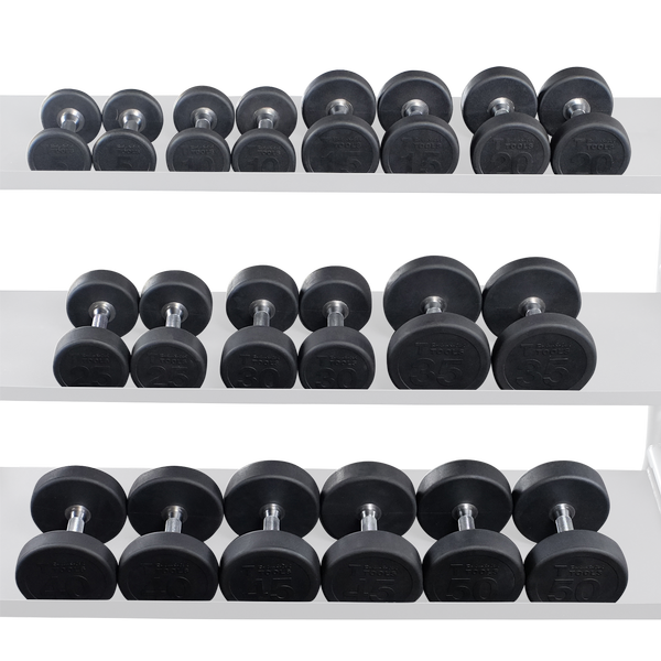 SDPS550 - Rubber Round Dumbell 5-50lb pairs