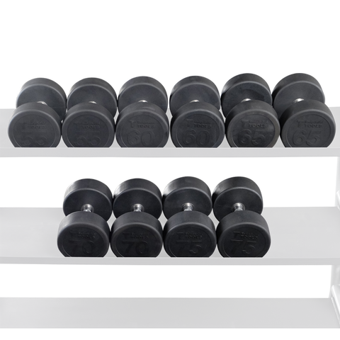 SDPS650 - Rubber Round Dumbell 55-75lb pairs Body-Solid