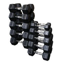 Grey Hex Dumbell set 5-50lb pairs
