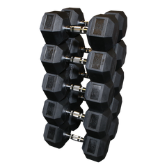SDRS650 - Rubber Hex Dumbell 55-75lb pairs