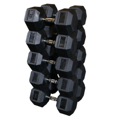 SDRS900 - Rubber Hex Dumbell 80-100lb pairs