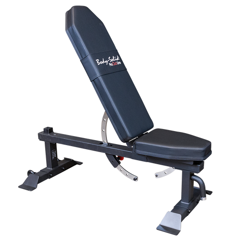 Body Solid (SFI20) Flat/Incline Adjustable Heavy Duty Weight Bench for Commercial and Home Gym, Best Fitness Benches for Ab and Strength Training Workouts, 1000 lb Capacity