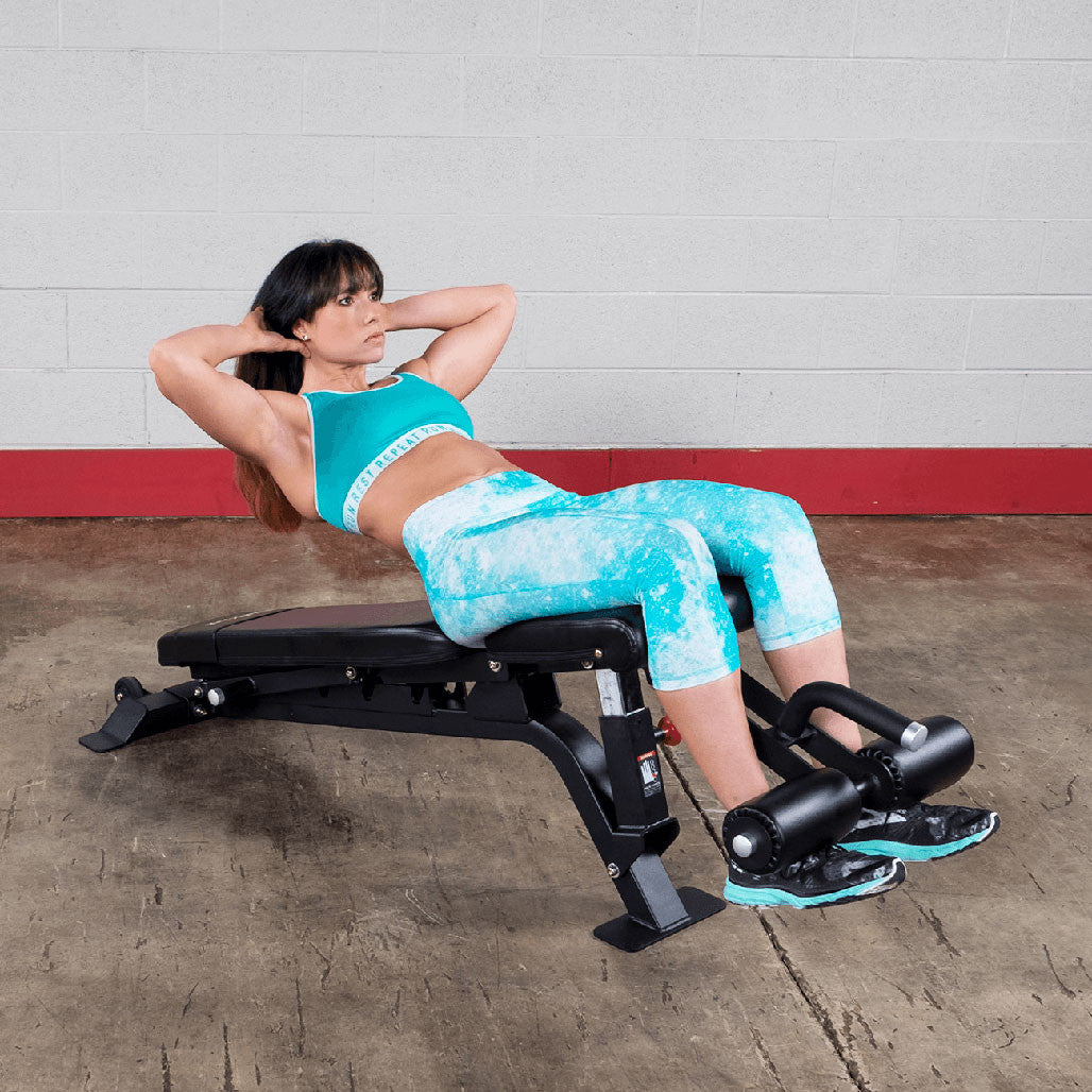 Body-Solid Pro Clubline (SFID425) Adjustable Bench - Multi-Position Workout & Weightlifting Bench with Leg Hold Down for Home Gym