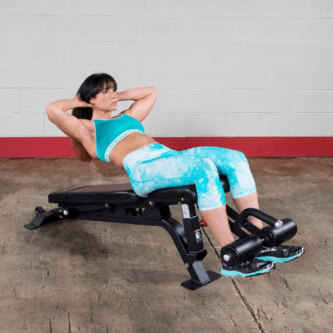 Body-Solid Pro Clubline (SFID425) Adjustable Bench - Multi-Position Workout & Weightlifting Bench with Leg Hold Down for Home Gym