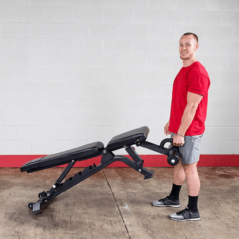Body-Solid Pro Clubline (SFID425) Adjustable Bench - Multi-Position Workout & Weightlifting Bench with Leg Hold Down for Home Gym