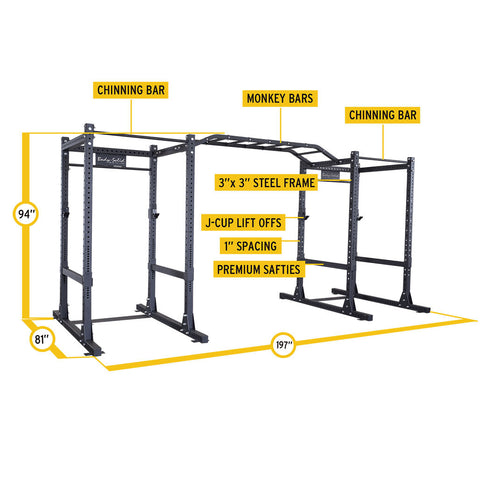 SPR1000DB - PCL Power Rack Double SPR1000 w. Monkey Bar