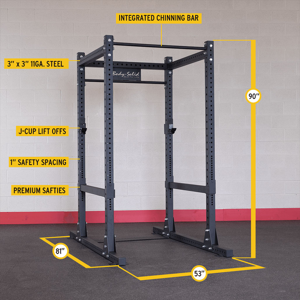 SPR1000 - PCL Power Rack Base Rack/Liftoffs/Premium Safeties