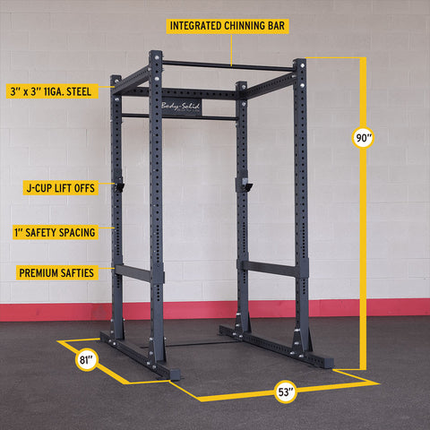 SPR1000 - PCL Power Rack Base Rack/Liftoffs/Premium Safeties