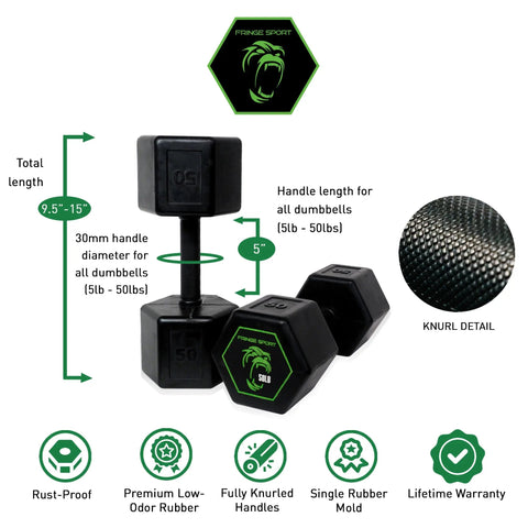 Silverback Rubber Coated Dumbbells Fringe Sport