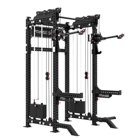 The Dane 2.0 Squat Rack with Cable Crossover | All-in-One Home Gym Fringe Sport