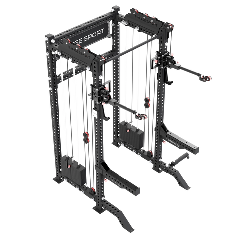 The Dane 2.0 Squat Rack with Cable Crossover | All-in-One Home Gym Fringe Sport