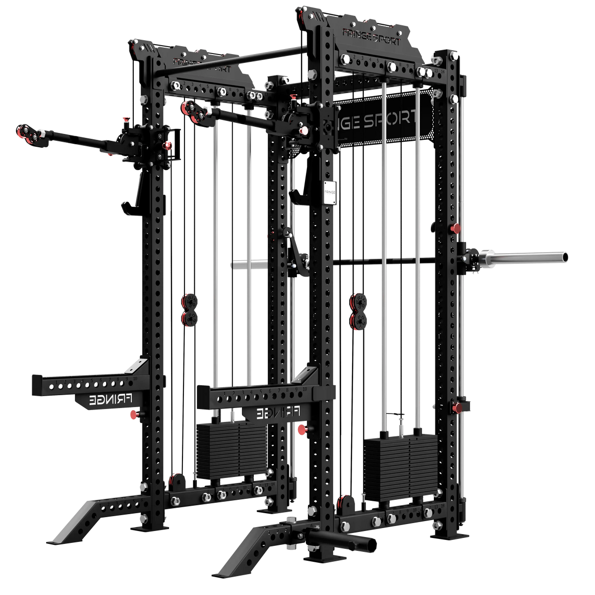 The Dane 2 Fully Loaded - Half Rack with Cable Crossover, Smith Machine, and 20kg Barbell Fringe Sport