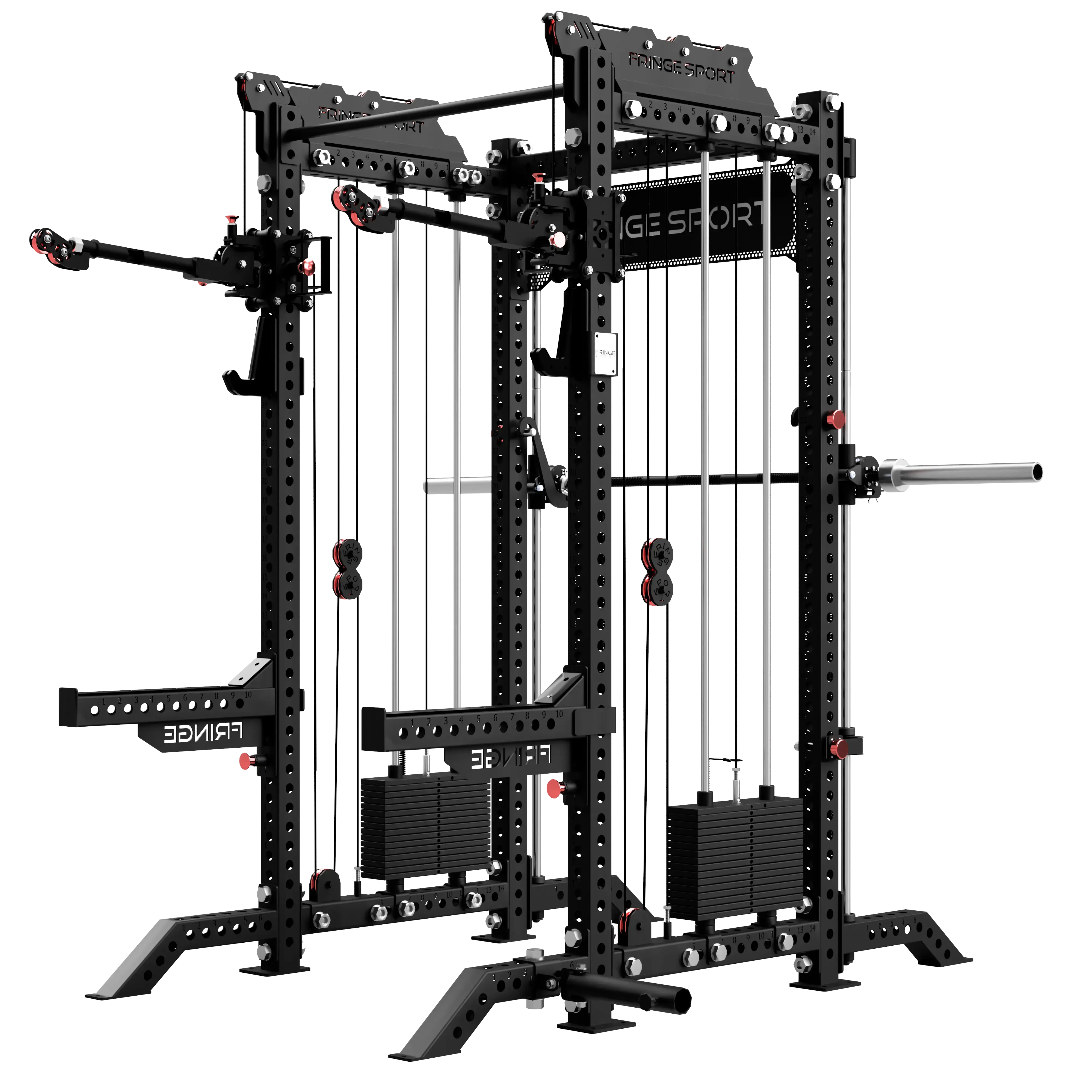 The Dane 2.0 Fully Loaded - Half Rack with Cable Crossover and Smith Machine