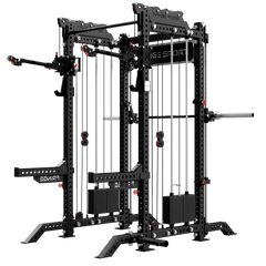 The Dane 2.0 Fully Loaded - Half Rack with Cable Crossover and Smith Machine
