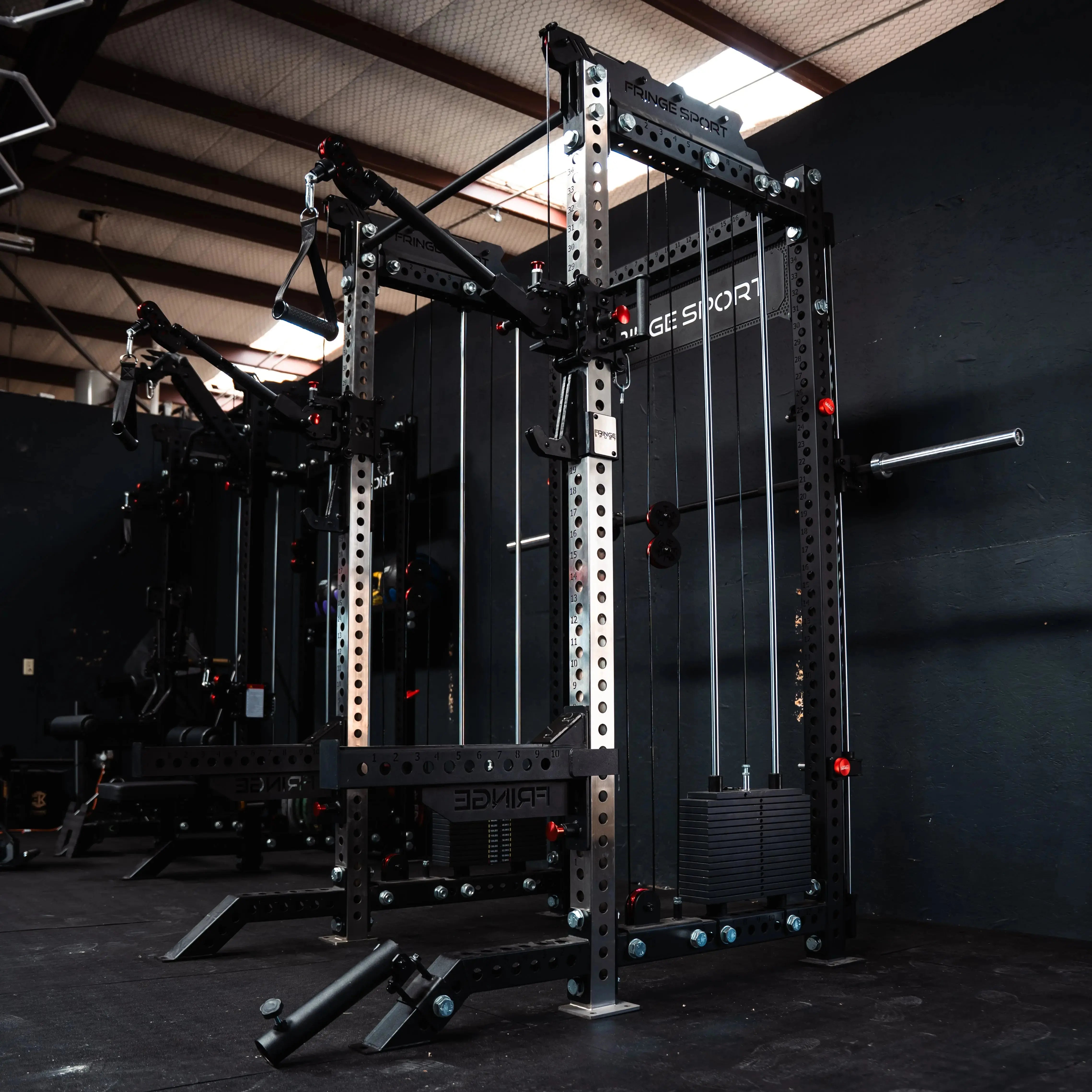 The Dane 2.0 Fully Loaded - Half Rack with Cable Crossover and Smith Machine