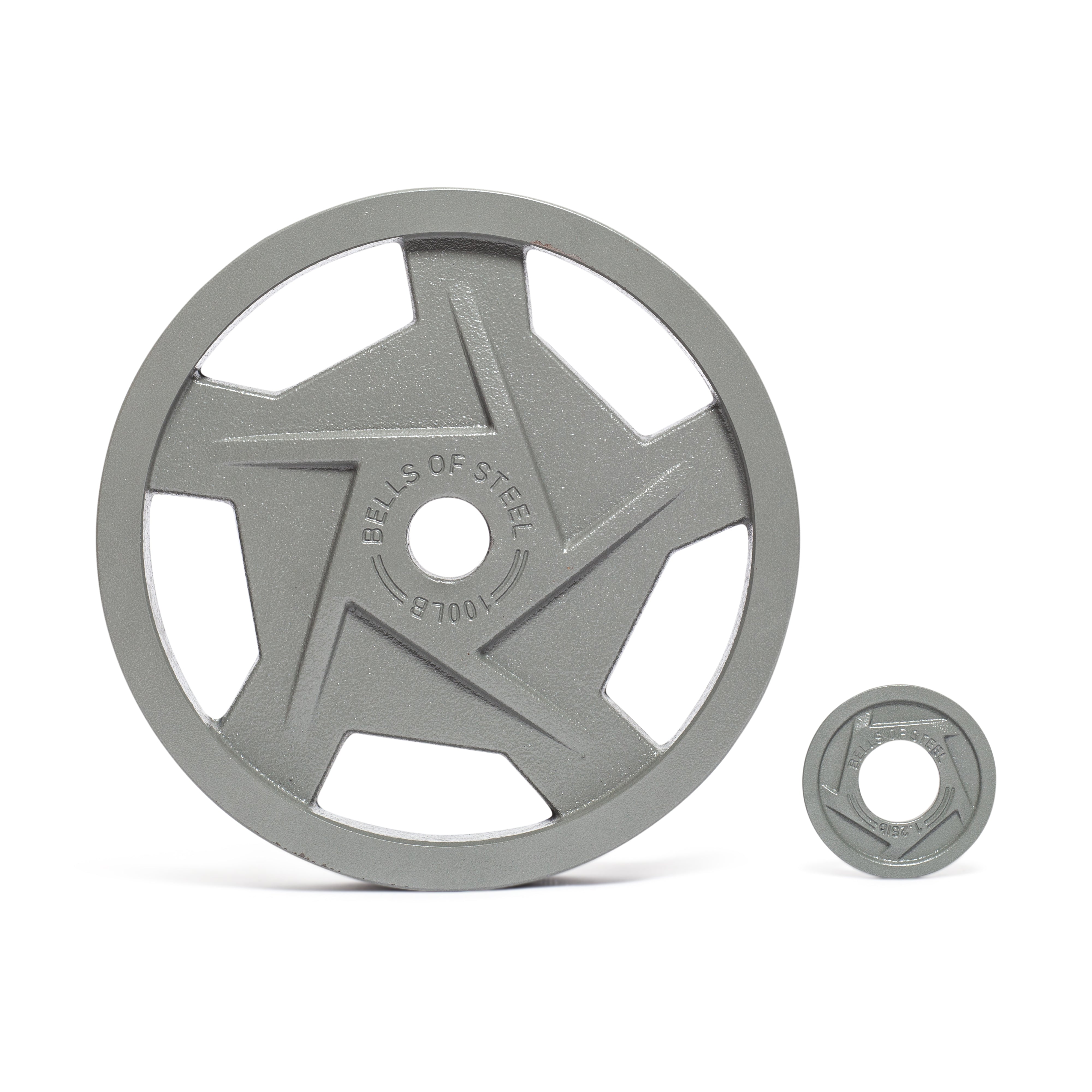 Gray Mighty Grip Olympic Weight Plates