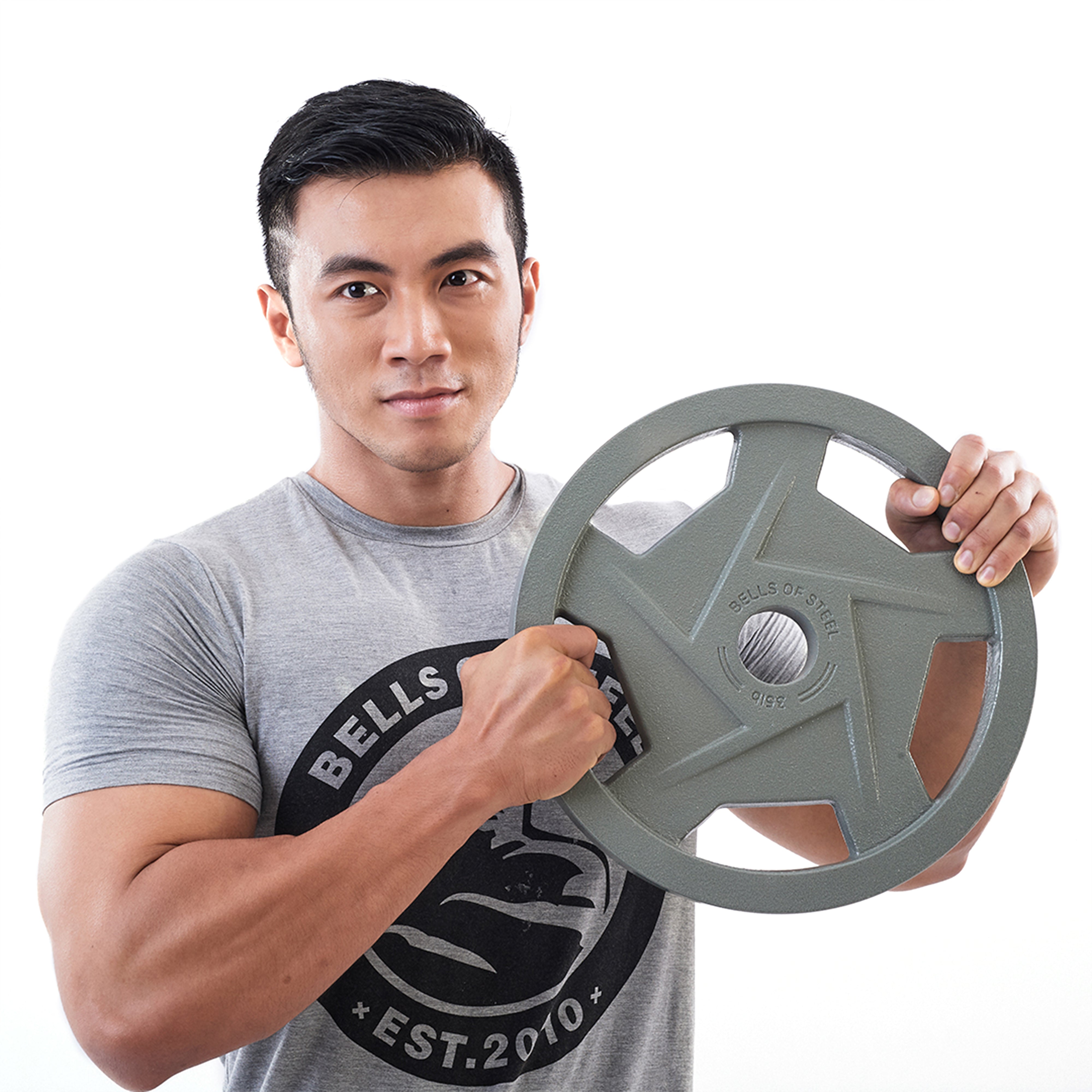 Gray Mighty Grip Olympic Weight Plate Sets