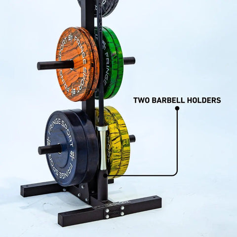 Vertical Barbell & Bumper Plate Holder Fringe Sport