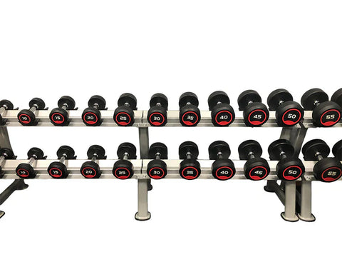 5LB-50LB Pro Style Rubber Dumbbell Set Pure Craft Industries