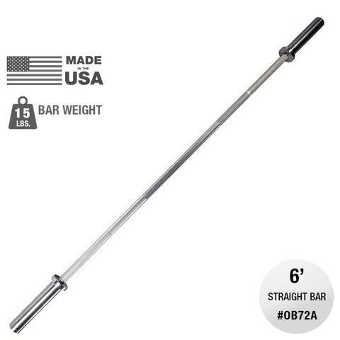 OB72A15 - 6' Lightweight Olympic Bar (Aluminum) - Body-Solid