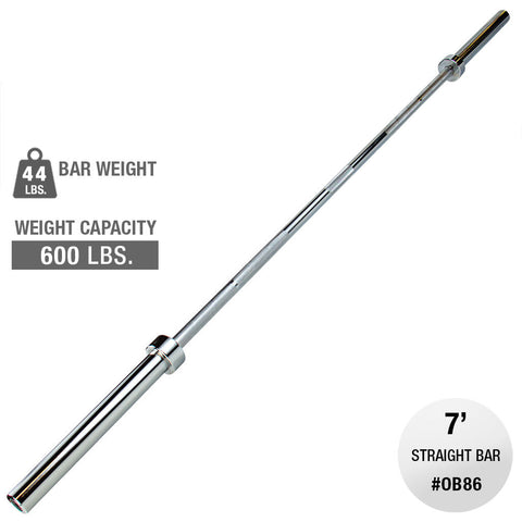 OB86C - 7' Olympic Bar (Chrome) - Body-Solid
