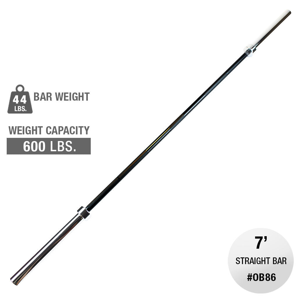 OB86B - 7' Olympic Bar (Black) - Body-Solid